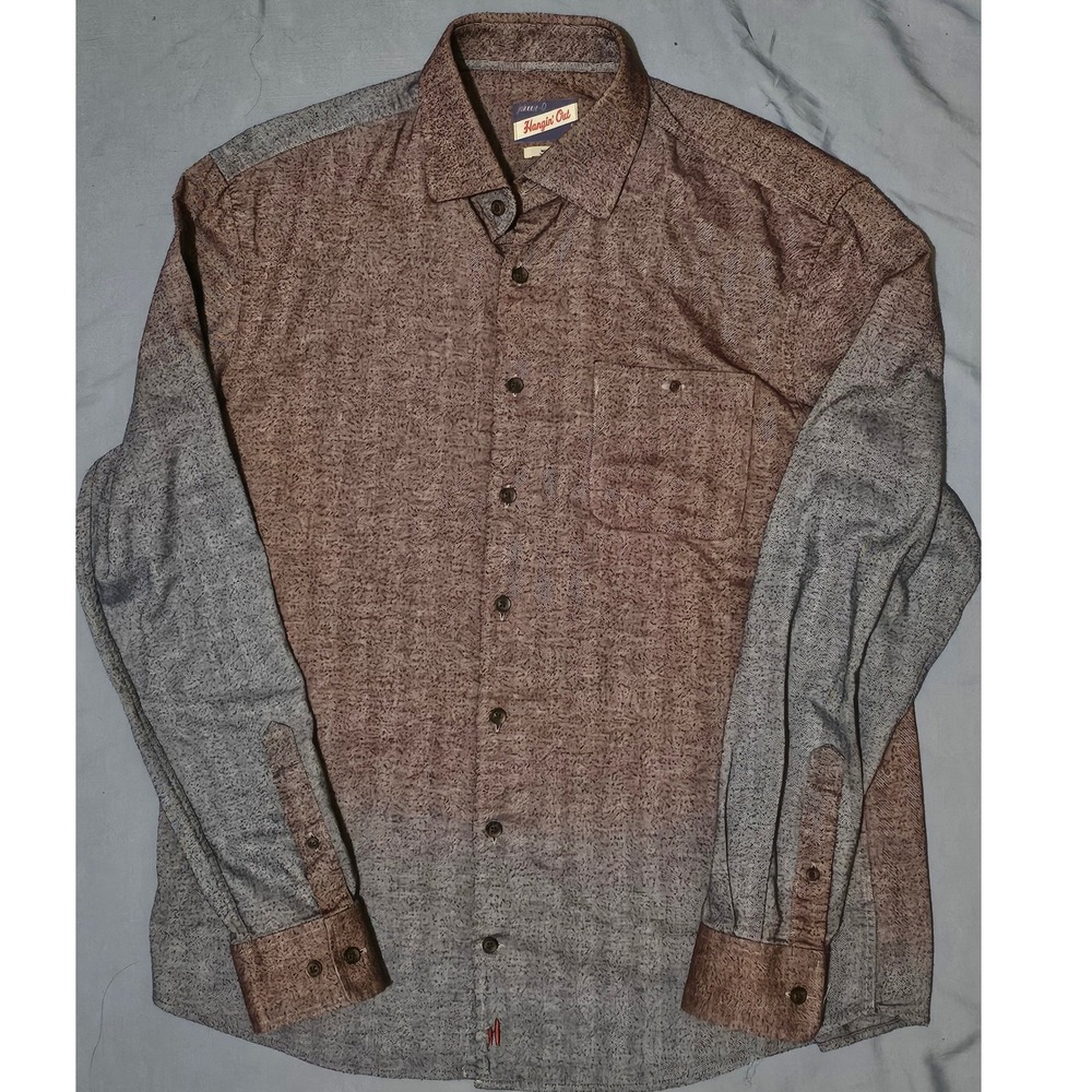 Johnnie-O Hangin' Out‎ Button Down Herringbone Casual Shirt Malibu Red Medium